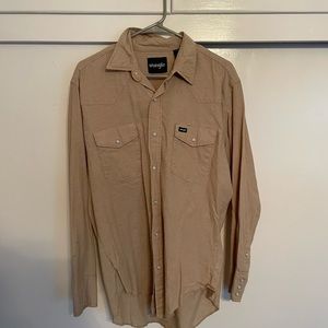 Mens Wrangler Dress Shirt Size Large